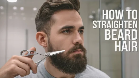 how to straighten beard hair